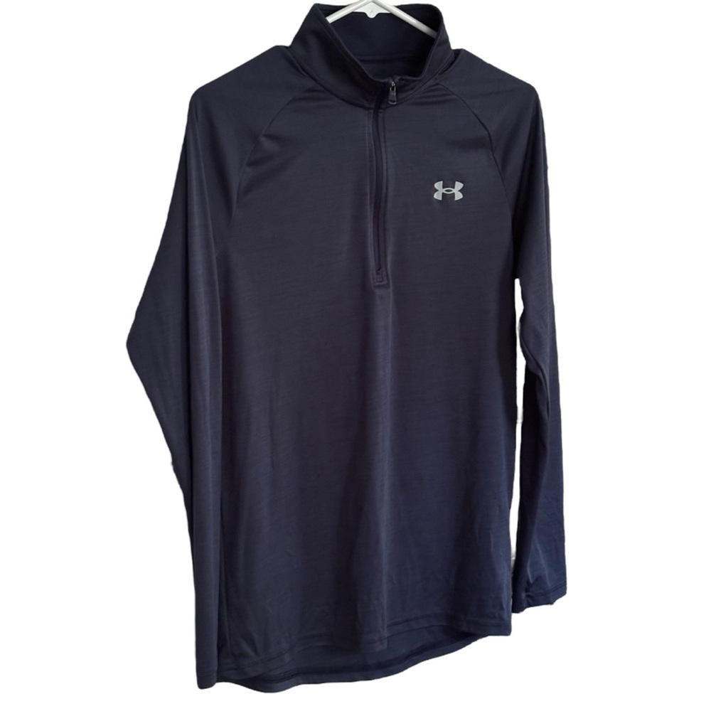Under Armour Mens Athletic 1/4 Zip Pullover Blue Size Small
